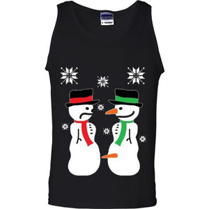 New Merry Christmas Snowman T-shirt Red Funny XMAS Gift Shirts Santa T shirt