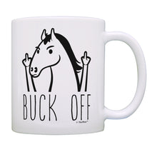 Load image into Gallery viewer, Horse Lovers Gifts Buck Off Funny Horse Gift Horse Theme Coffee Mug Tea Cup