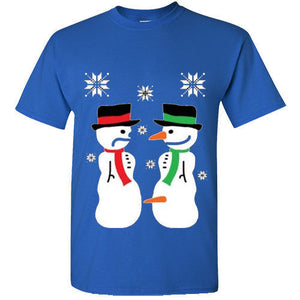 New Merry Christmas Snowman T-shirt Red Funny XMAS Gift Shirts Santa T shirt