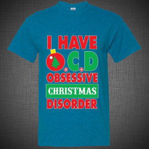 CHRISTMAS gift t shirt funny christmas OCD obsessive christmas disorder tank top