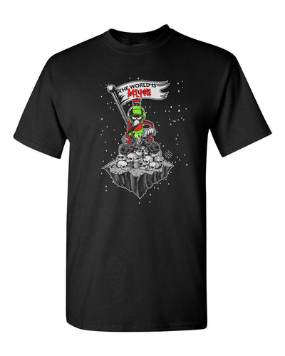 MARVIN THE MARTIAN THE WORLD IS MINE T-SHIRT SNEAKER TEE RETRO 7 VII NEW - BLACK