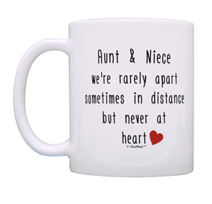 Best Aunt Gifts Aunt & Niece Rarely Apart Mother's Day Gifts Coffee Mug Tea Cup