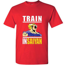 Load image into Gallery viewer, Train Insaiyan Gym T-Shirt Training to Beat Goku or Krillin DBZ Dragon Ball Z T