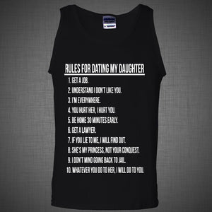 Rules for dating my daughter funny DADD Father's day gift dad T Shirt Tank Top