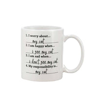 Load image into Gallery viewer, I Love My Cat Ceramic Coffee Mug 11 Oz Funny Tea Gift Cup