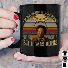 Load image into Gallery viewer, Ancient Aliens Giorgio Tsoukalos It Was Aliens Mug Black Ceramic 11oz Coffee Cup