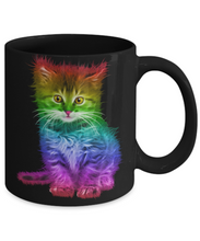 Load image into Gallery viewer, Lighting Cat Mug (Black)-Perfect Gift- 11OZ Coffee Mug Tea Cup Gift