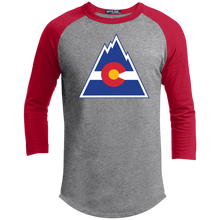 Load image into Gallery viewer, Colorado, Denver, Rockies, Hockey, Defunct, Retro, Jersey, Logo, 3/4 Sleeve T-Sh