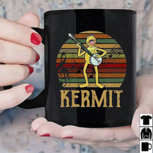Load image into Gallery viewer, The Muppet Show Kermit Plays The Banjo Mug Black Ceramic 11oz Tea Coffee Cup