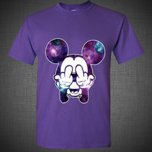 Load image into Gallery viewer, Twisted Disney Mickey Mouse Middle Finger cartoon hands galaxy Tee T Shirt Top