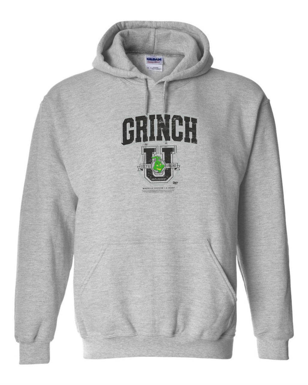 Pullover Hooded Holiday Sweatshirt Christmas Grinch U Ugly Unkind Unpleasant