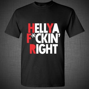 New Men's Hip Hop Slim n Fit Hell Yeah F*cking Right T Shirt Casual Tank Top