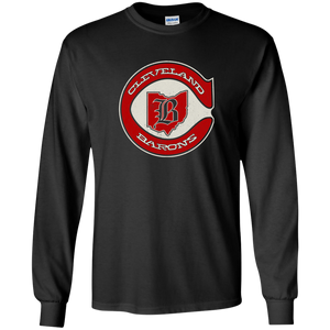 Cleveland Barons, Retro, Hockey Logo - G240 Gildan Long Sleeve T-Shirt