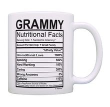 Load image into Gallery viewer, Grammy Coffee Mug Grammy Nutritional Facts Grammy Birthday Coffee Mug Tea Cup