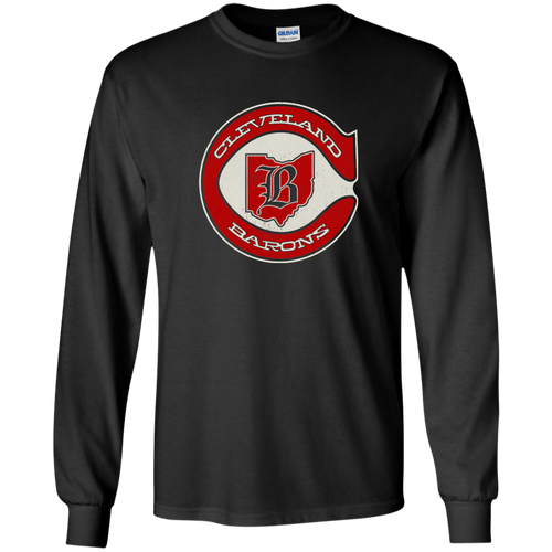 Cleveland Barons, Retro, Hockey Logo - G240 Gildan Long Sleeve T-Shirt