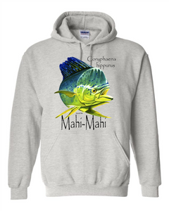 hooded Pullover Sweatshirt Hoodie Fish Fishing Mahi Mahi Coryphaena Hippurus