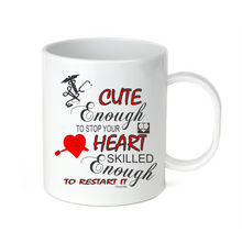 Load image into Gallery viewer, Coffee Cup Mug Travel 11 15 oz Nurse Cute enough to Stop Your Heart Skilled