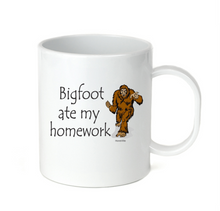 Load image into Gallery viewer, Coffee Cup Mug Travel 11 15 oz Funny School Excuse Bigfoot Ate My Homework