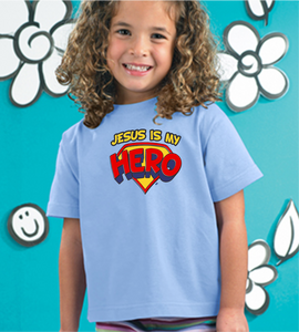 Infant Creeper Bodysuit One Piece T-shirt Jesus Is My Hero k-340