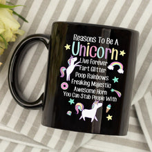 Load image into Gallery viewer, Funny Unicorn Coffee Mug, Unicorn Lover, Cute, Gift For Her, Him, Birthday