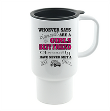 Load image into Gallery viewer, Coffee Cup Mug Travel 11 15 oz Whoever said Diamonds Girls Best Friend Jeep Girl