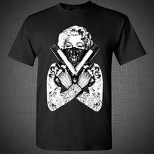 Load image into Gallery viewer, Marilyn Monroe Guns Bandana Hipster Bikers Tattoo Harley Davidson T shirt tank