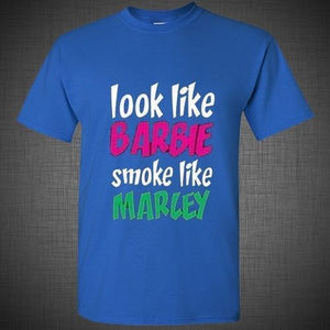 Look like Barbie Smoke like Marley reggae music weed marijuana bob t shirt tank