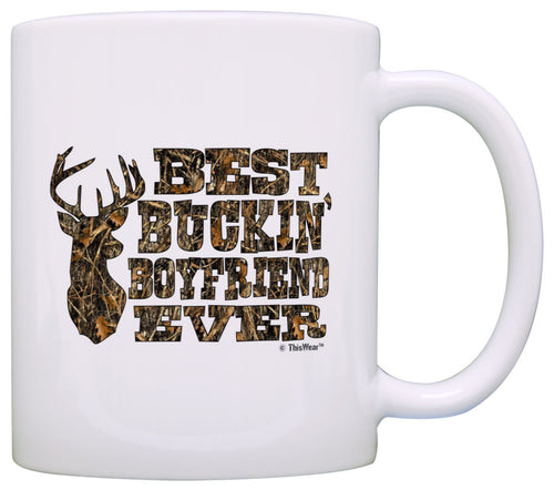 Country Boyfriend Best Buckin' Boyfriend Ever Camo Coffee Mug Tea Cup