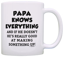 Load image into Gallery viewer, Funny Grandpa Gifts Papa Grandpa Knows Everything Papa Coffee Mug Tea Cup