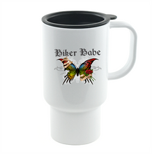 Load image into Gallery viewer, Coffee Cup Mug Travel 11 15 Oz Attitude Rebel Biker Babe Motorcycle Chick