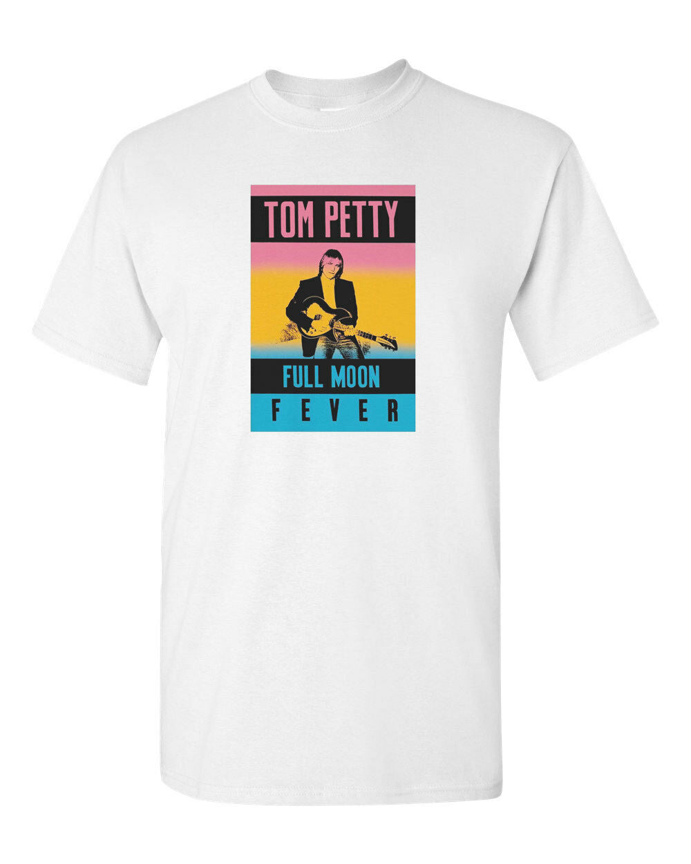 TOM PETTY FULL MOON FEVER GILDAN MEN'S T-SHIRT ROCK LEGEND NEW - WHITE