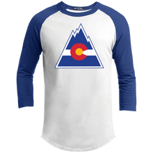 Load image into Gallery viewer, Colorado, Denver, Rockies, Hockey, Defunct, Retro, Jersey, Logo, 3/4 Sleeve T-Sh