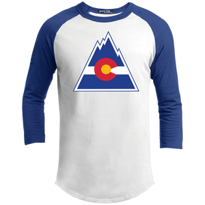 Colorado, Denver, Rockies, Hockey, Defunct, Retro, Jersey, Logo, 3/4 Sleeve T-Sh