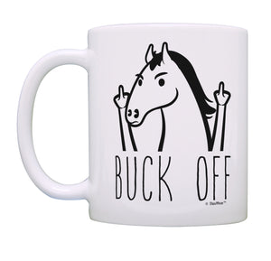 Horse Lovers Gifts Buck Off Funny Horse Gift Horse Theme Coffee Mug Tea Cup