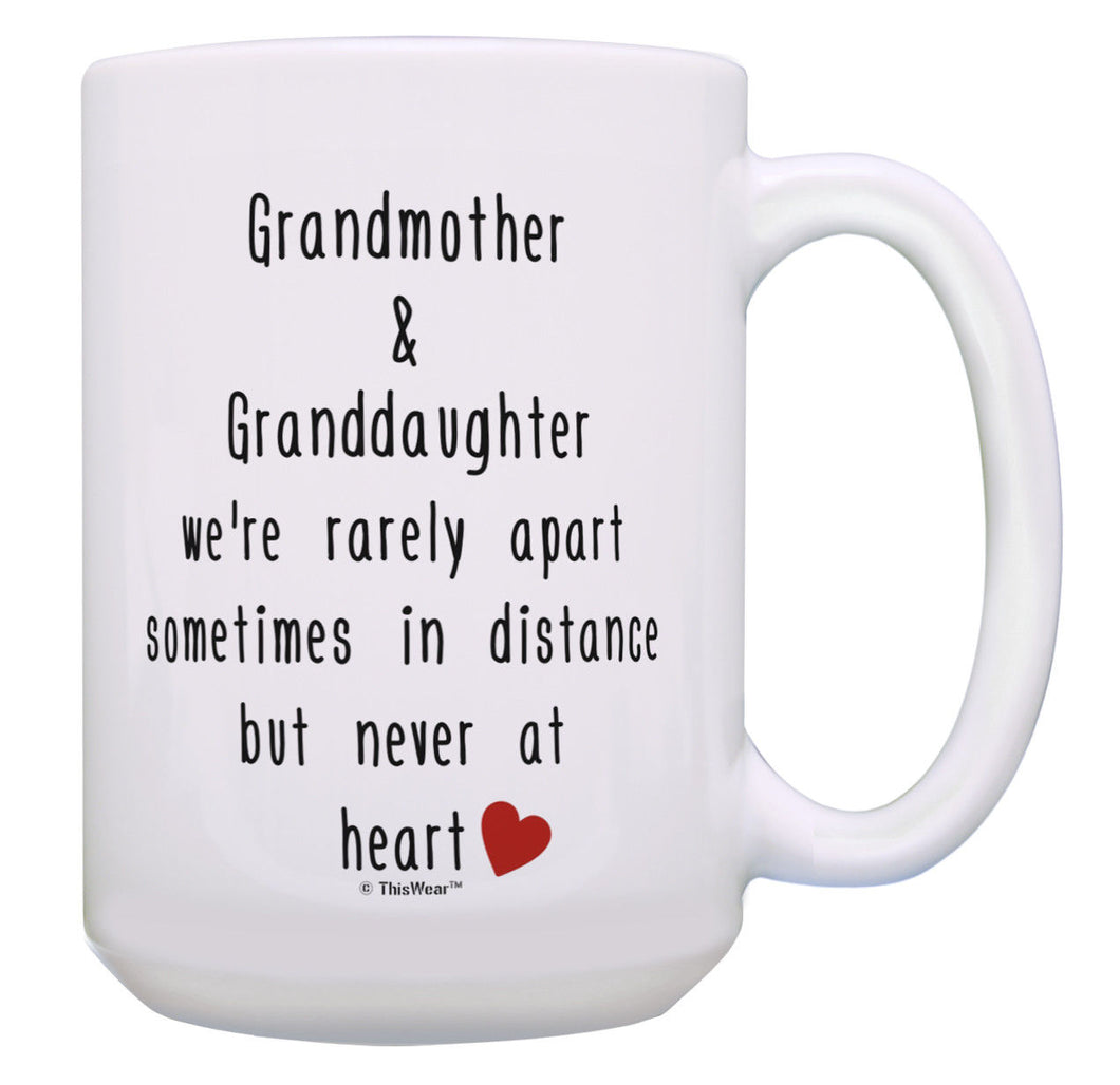 Gifts for Grandparents Granddaughter and Grandmother 15oz Coffee Mug Tea Cup