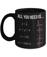 Load image into Gallery viewer, All You Need Is Love Math Equation - 11OZ Coffee Mug Tea Cup Gift