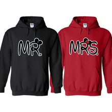 Load image into Gallery viewer, Couple matching Valentine&#39;s Day hoodies MR and MRS Husband Wife Sweatshirt