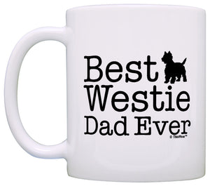 Dog Lover Gifts Best Westie Dad Ever West Highland Terrier Coffee Mug Tea Cup