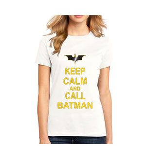 Chive Funny Keep Calm and call Batman comics superhero women's T Shirt