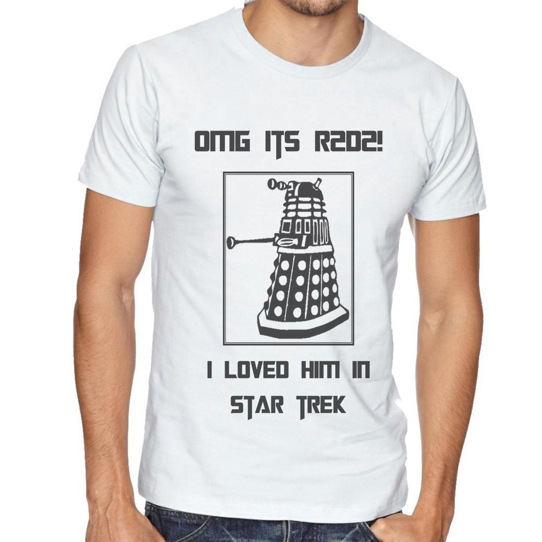 OMG It's R2D2- I Loved Him In Star Trek T-Shirt Dr Who Star Wars Geek Top tshirt