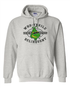 Pullover Hoodie Sweatshirt Christmas Grinch Suess Who Delinquent Ugly Sweater