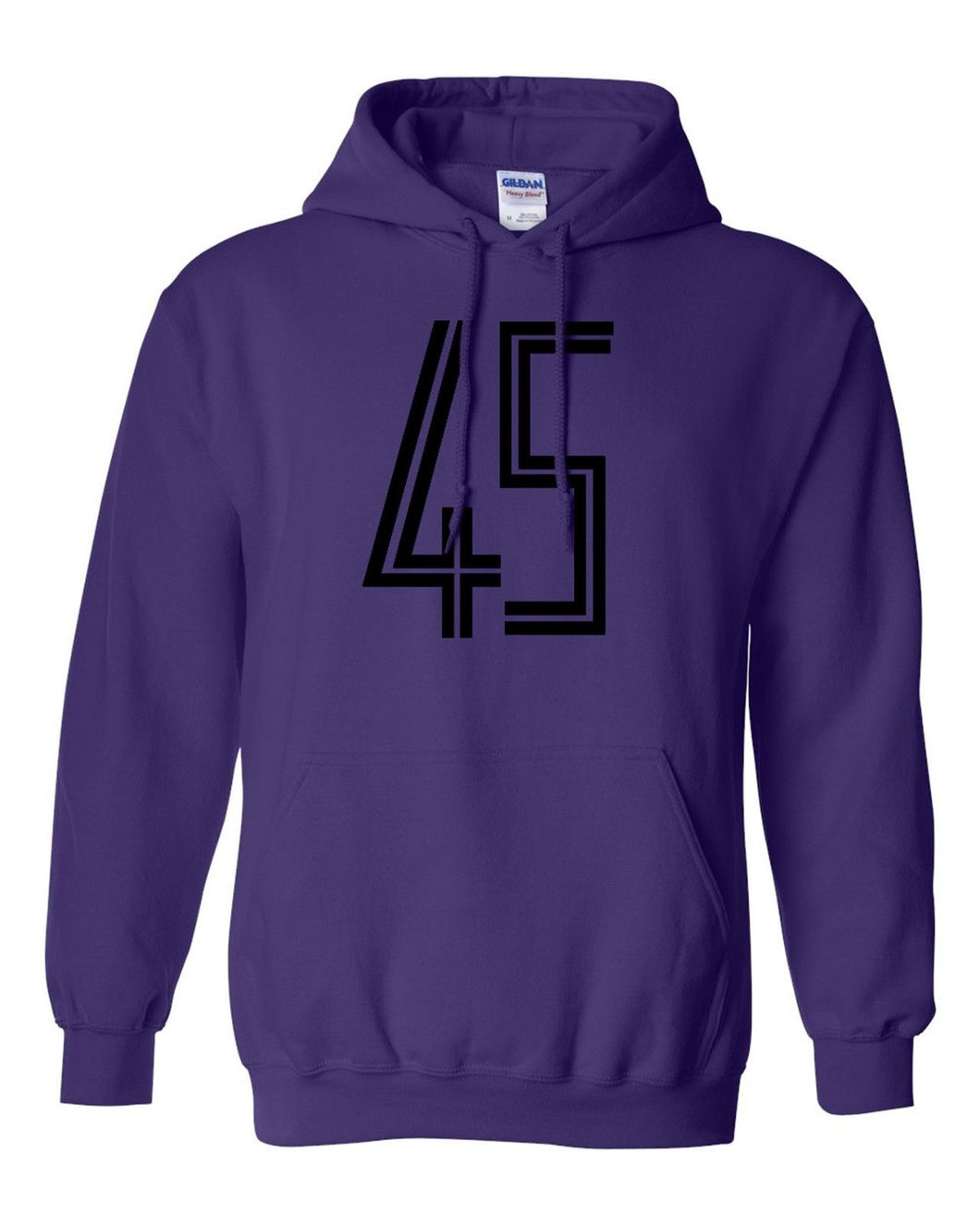 JORDAN 45 MEN'S HOODED SWEATER HOODIE JORDAN 11 XI CONCORDS - PURPLE w/ BLACK