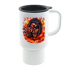 Load image into Gallery viewer, Coffee Cup Mug Travel 11 15oz Rebel Attitude Demon Skull Wicked Evil Hell