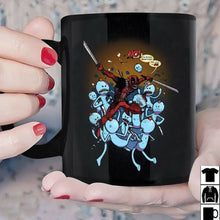 Load image into Gallery viewer, Rick And Morty Deadpool Crossover Mug Black Ceramic 11oz Coffee Tea Cup