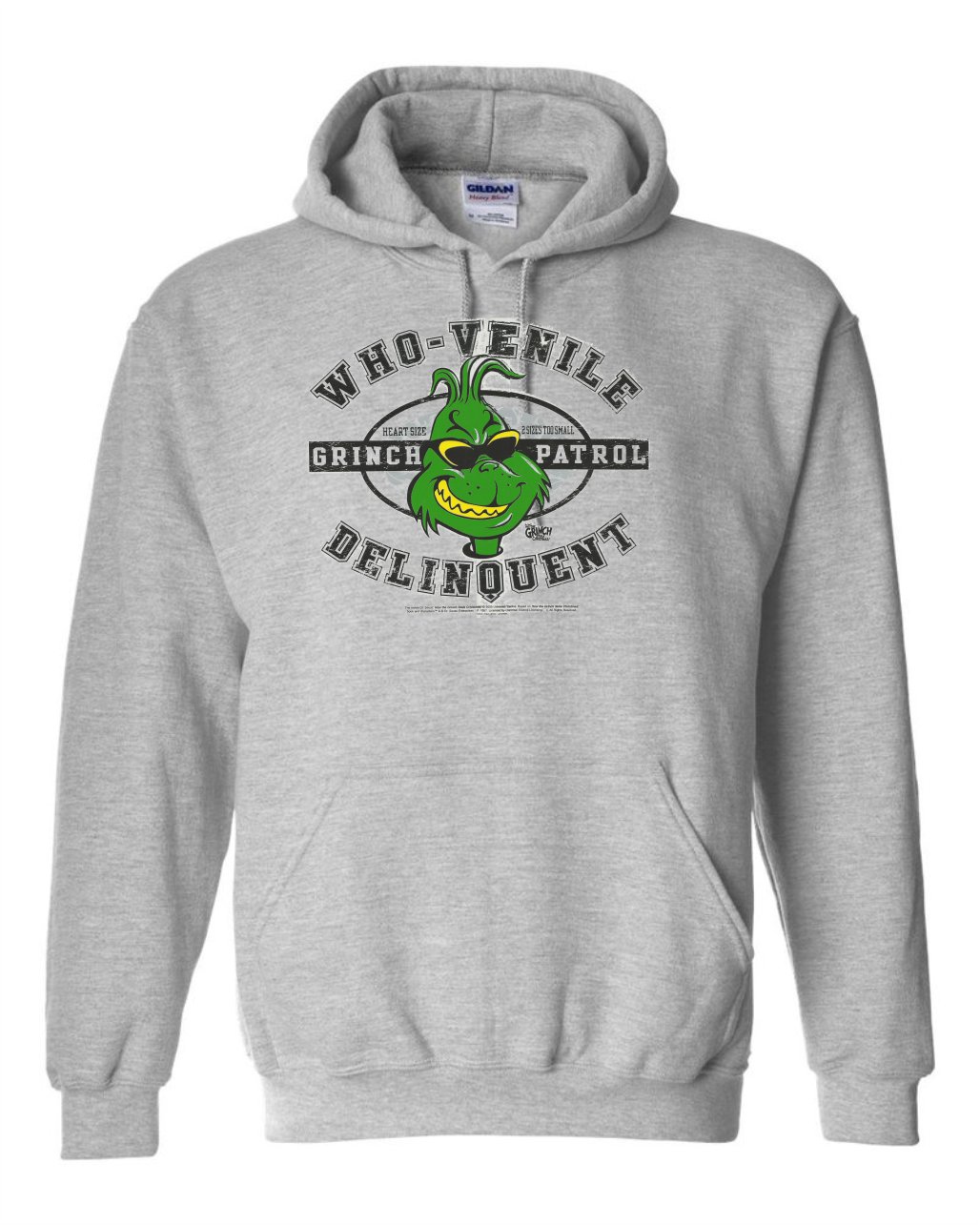 Pullover Hoodie Sweatshirt Christmas Grinch Suess Who Delinquent Ugly Sweater