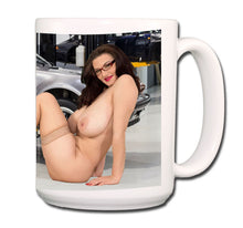 Load image into Gallery viewer, BIG BOOBS PIN UP Garage Workshop Glamour EXTRA LARGE COFFEE MUG CUP 15 oz No 1