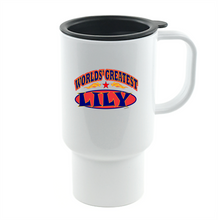 Load image into Gallery viewer, Coffee Cup Mug Travel 11 15 oz Your Name World's Greatest Best Lily