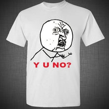 Load image into Gallery viewer, New Fashion Casual Summer Slim Troll face Meme Y U NO? Funny T shirt Tank T Top