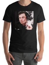 Load image into Gallery viewer, Elon Musk Smoking Black and White Shirt Sizes S to 3XL