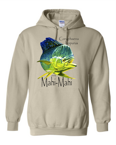 hooded Pullover Sweatshirt Hoodie Fish Fishing Mahi Mahi Coryphaena Hippurus